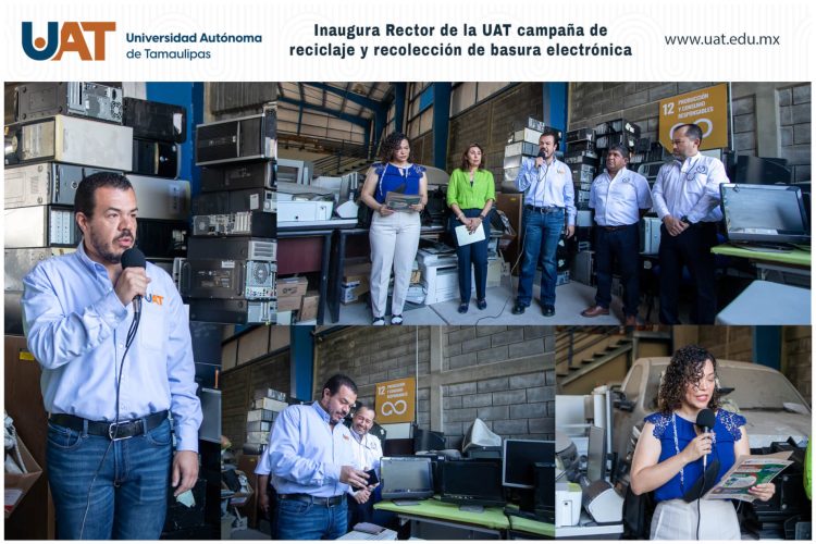 Inaugura Rector de la UAT campaña de reciclaje y recolección de basura electrónica