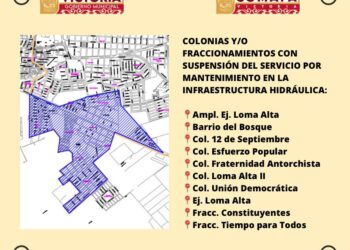 Por mantenimiento, hoy jueves no habrá agua en las siguientes colonias de Victoria