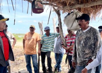 Ayuntamiento Güemez apoya a pescadores; lagartos les destruyen las redes
