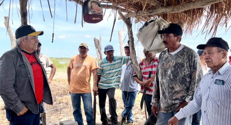 Ayuntamiento Güemez apoya a pescadores; lagartos les destruyen las redes