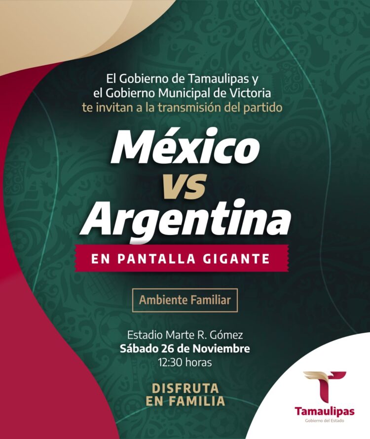 Juego México-Argentina: Pantalla gigante en estadio Marte R. Gómez, gratis
