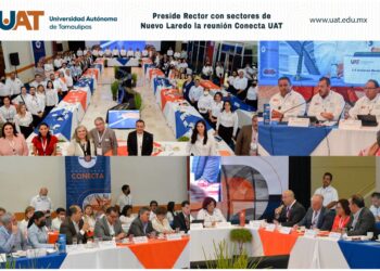 Preside Rector con sectores de Nuevo Laredo la reunión Conecta UAT