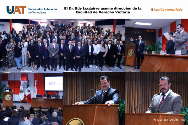 Rector Guillermo Mendoza, toma protesta a Edy Izaguirre como Director de Facultad de Derecho