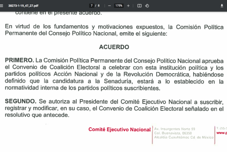 PAN y PRI ya van en coalición en Tamaulipas