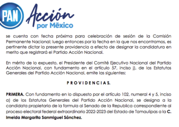 PAN confirma “dedazo” para Imelda Sanmiguel como candidata a senadora