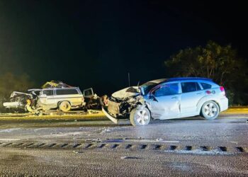 Choque con muerto en carretera a Llera, altura parque eólico