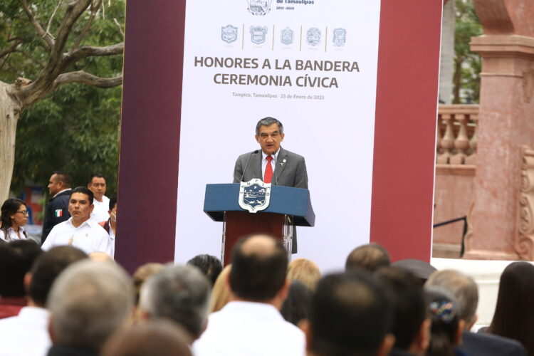 Américo preside honores y mesa de seguridad en Tampico