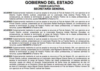 Para evitar más vergüenzas, renuncian 27 notarios «patito» de Cabeza de Vaca