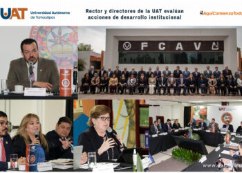 Rector y directores de la UAT evalúan acciones de desarrollo institucional