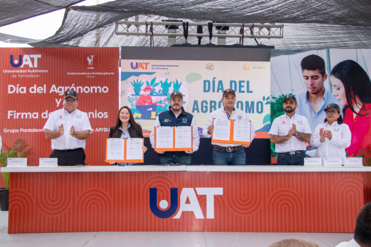 Preside rector ceremonia del Día del Agrónomo y firma de convenios UAT-Empresa