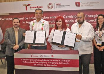 Firman Américo y Layda convenio para impulsar el desarrollo energético