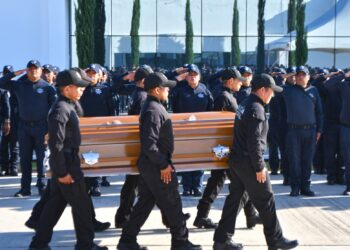 Despiden con honores fúnebres a policía fallecido en Reynosa