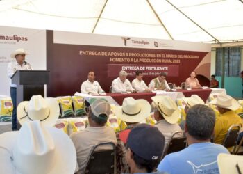 Inicia gobierno estatal la entrega de fertilizante a productores citrícolas de Güémez e Hidalgo