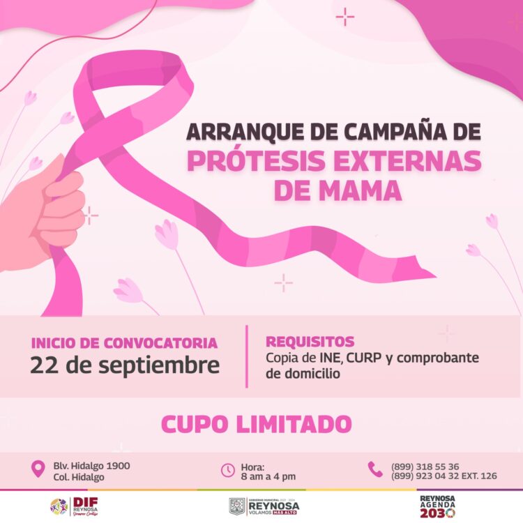 Arranca DIF Reynosa Campaña de Prótesis Externas de Mama