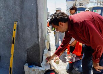 Colocó Alcalde de Reynosa primera piedra en Mural del Museo del Ferrocarril