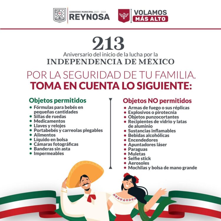 Despliegan autoridades operativo de seguridad por Fiestas Patrias, en Reynosa