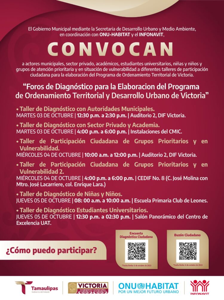 Convoca Municipio a Foros Ciudadanos de Diagnóstico