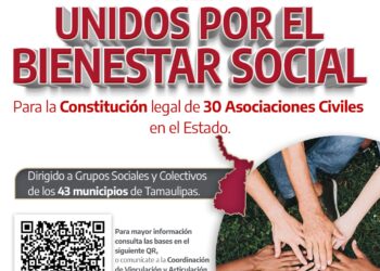 Lanza SEBIEN convocatoria para fortalecer a Asociaciones Civiles en Tamaulipas