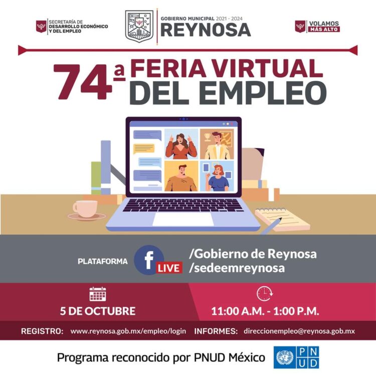 Invita Alcalde Carlos Peña Ortiz a participar en Feria Virtual de Empleo número 74