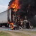 Se incendia trailer en Guémez