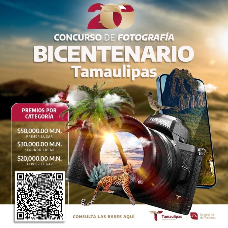 Invita Secretaría de Turismo a concurso de fotografía celebrando el Bicentenario de  Tamaulipas