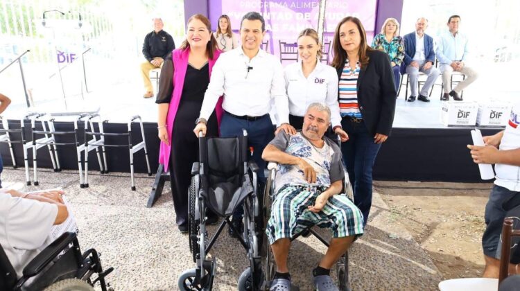 Entregan alcalde Gattás y DIF apoyos alimentarios y aparatos funcionales
