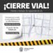 Precaución: Cierre vial este miércoles