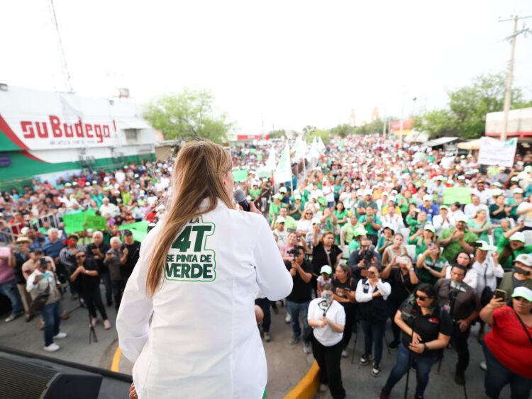 Maki demuestra músculo en Reynosa: Mitin de 10 mil almas