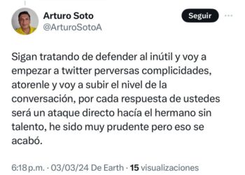 Se animó Arturo Soto: Demanda a los Cabeza por agandallar plurinominales