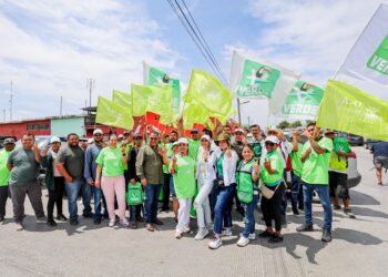 Asegura Partido Verde votos para Maki y Eugenio en tianguis de Jarachina