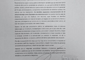 Se separa Marco Batarse de la UAT, para hacer frente a señalamientos