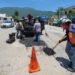 Con material reciclado y de manera preventiva reparan baches en Victoria