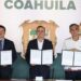 Firma Américo convenio de seguridad con gobernadores de Coahuila y Nuevo León
