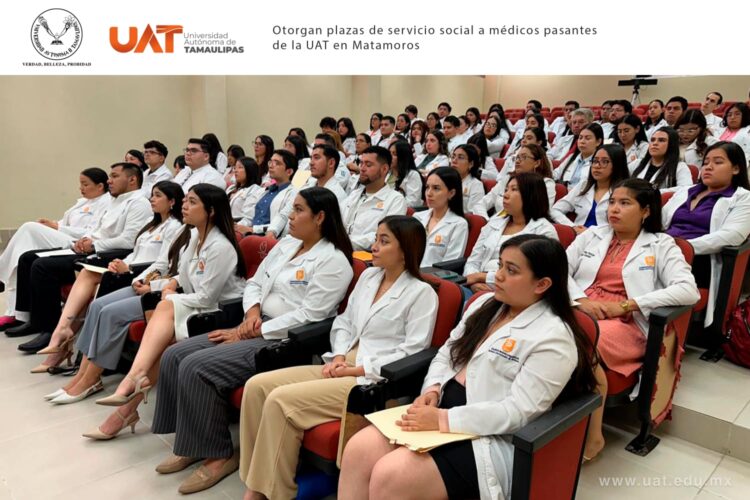 Otorgan plazas de servicio social a médicos pasantes de la UAT en Matamoros