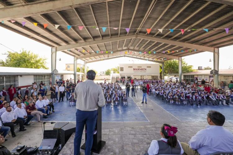 Inauguran alcalde Carlos Peña y José Ramón Silva inicio de clases 2024