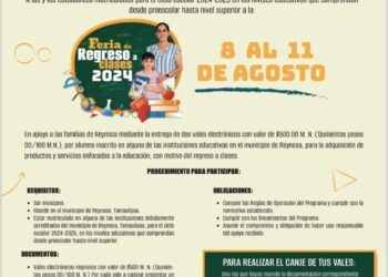 Ayuntamiento de Reynosa  organiza Feria Regreso a Clases con apoyos de $500 por alumno