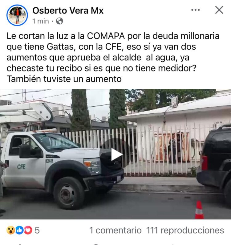 !Falso!: Comapa aclara que no le cortaron la luz