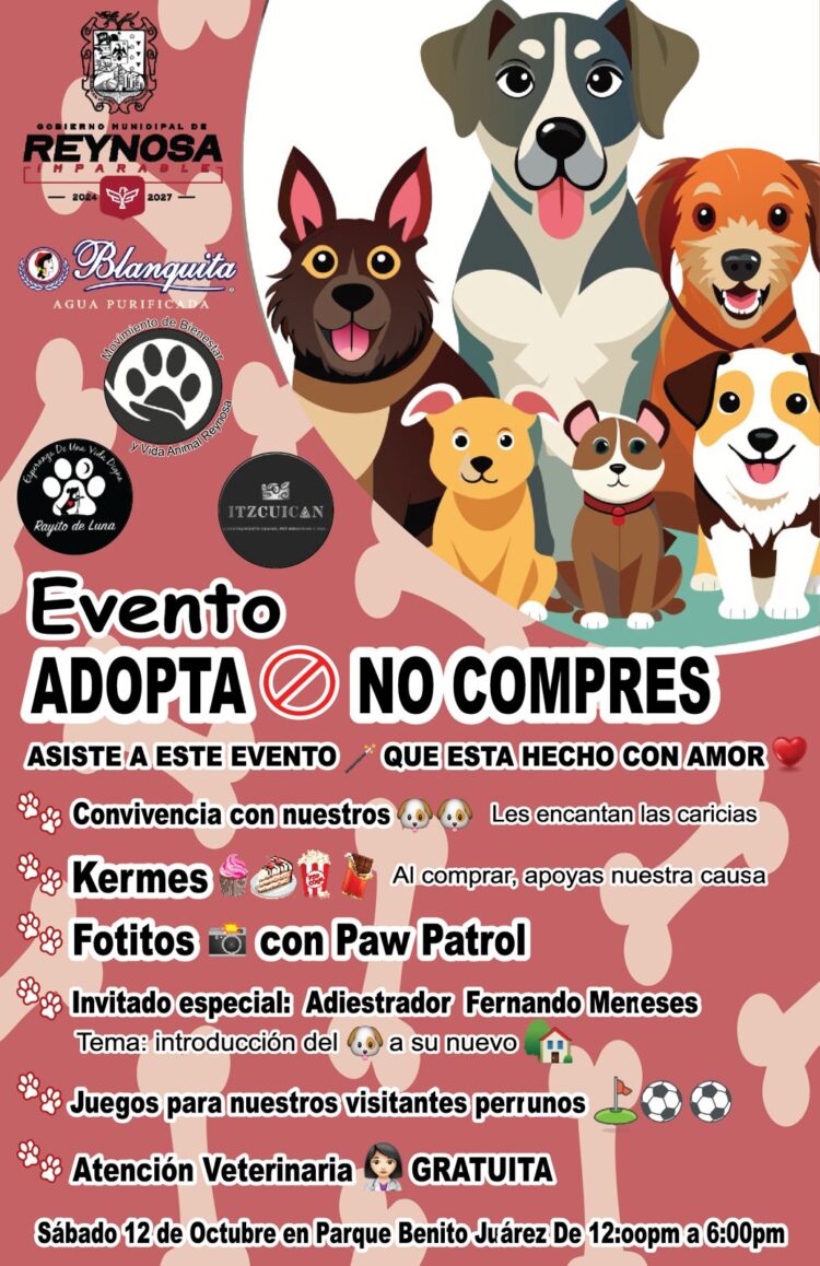 “Adopta No Compres”, evento hecho con amor, en Reynosa