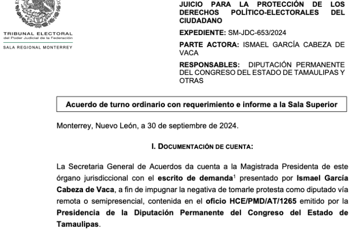 Ismael exige ser diputado “a control remoto”; le niegan y demanda