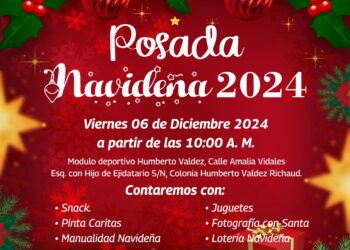 Invita Alcalde Carlos Peña a Posada Navideña en colonia Humberto Valdez Richaud