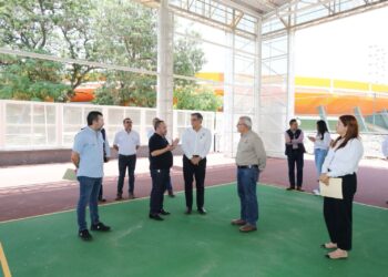 Supervisa Américo obras de infraestructura deportiva