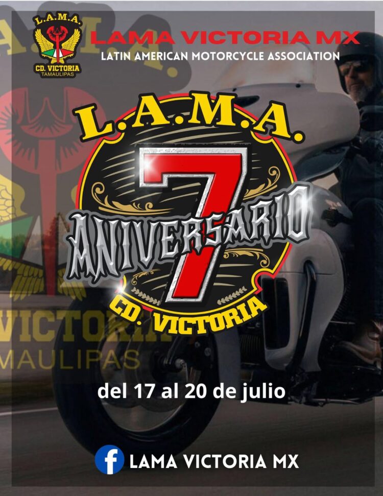 Celebra motoclub LAMA Victoria su 7º Aniversario.