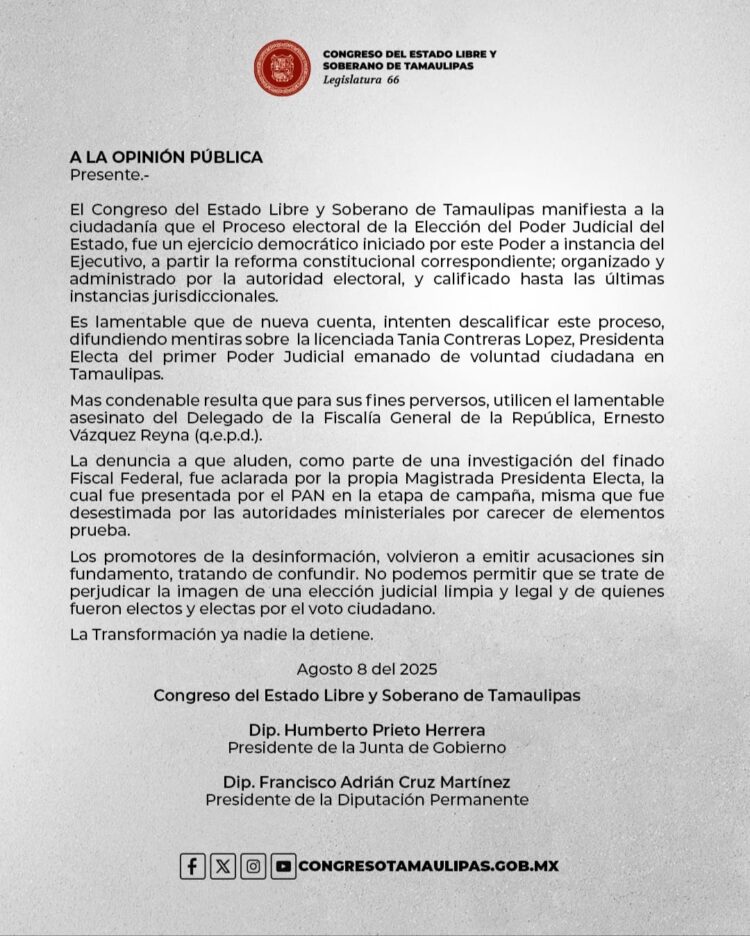 Con mentiras tratan de manchar elección del Poder Judicial