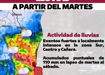Seguirá lloviendo hasta el sábado