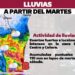 Seguirá lloviendo hasta el sábado