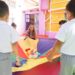 DIF Victoria entrega nuevo patio de juegos con superficie de tartán en su guardería.