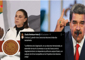 Sheinbaum condena intervención militar en Venezuela tras detención de Nicolás Maduro.