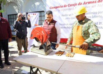 Instala SEDENA módulo de canje de armas en Victoria para fortalecer la paz social.