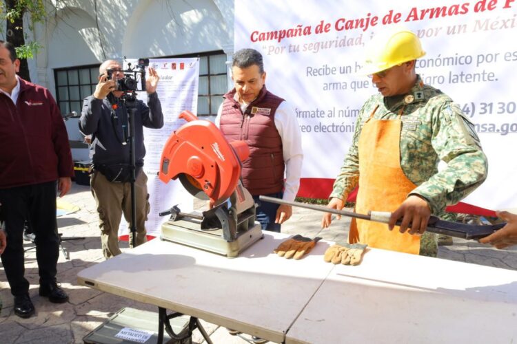 Instala SEDENA módulo de canje de armas en Victoria para fortalecer la paz social.
