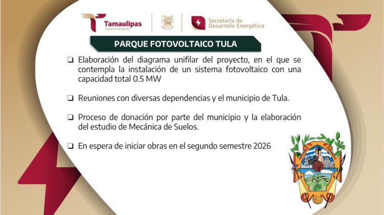 Tula tendrá proyecto de generación distribuida con energía solar